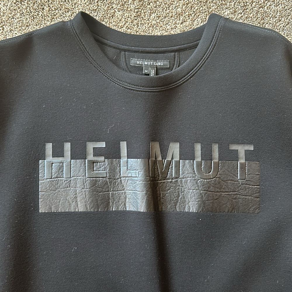 Helmut Lang Medium Boxy Short Sleeve Shirt Black - Picture 2 of 3